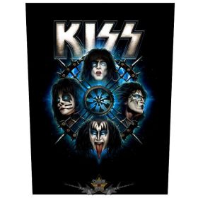 KISS - Band face .  Back Patch, hátfelvarró.    KISS - Band face .  Back Patch, hátfelvarró.
