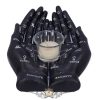 Tenyérjósló  Fekete  kezek gyertyatartó - Palmist's Guide Black Chiromancy Hands Candle Holder. u5532t1.    gyertyatartó