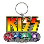 KISS - Keychain - Logo & Icons  import fém kulcstartó