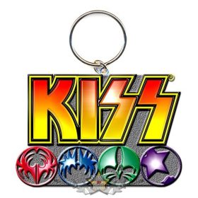 KISS - Keychain - Logo & Icons  import fém kulcstartó KISS - Keychain - Logo & Icons  import fém kulcstartó