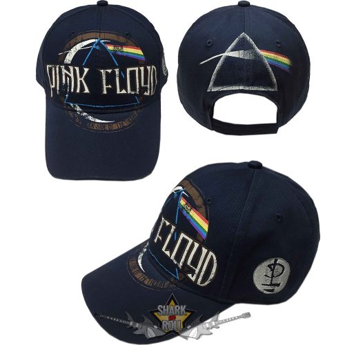 Pink Floyd - Unisex Baseball Cap - Dark Side of the Moon Album Distressed (Navy Blue).  baseball sapka