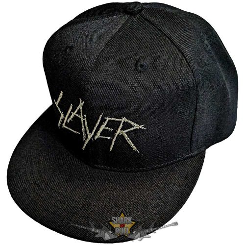Slayer - Unisex Snapback Cap.  Scratchy Logo (Black) . SLAYSBCAP03B.   Prémium baseball sapka