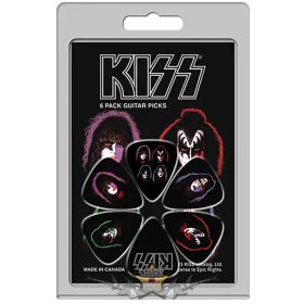   KISS - Plectrum Pack.  Faces Covers 6-Pack (Multicolour)  USA. Plectrum Pack. gitárpengető szett