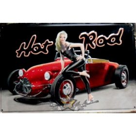 HOT ROD -  Metal Sign.  20X30.cm. fém tábla kép