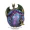 Crevice Keeper Green Dragon Purple Geode Figurine. U5428t1. fantasy figura