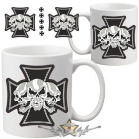 Iron cross - 3 skulls.   bögre
