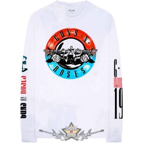 Guns N Roses - Unisex Long Sleeve T-Shirt.  Motorcross Logo (White)  férfi zenekaros póló   Guns N Roses - Unisex Long Sleeve T-Shirt.  Motorcross Logo (White)  férfi zenekaros póló