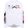 Guns N Roses - Unisex Long Sleeve T-Shirt.  Motorcross Logo (White)  férfi zenekaros póló