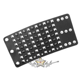   7.soros. piramis + tüske szegecs. alkarvédő.   karkötő, csuklópánt.  JVP.