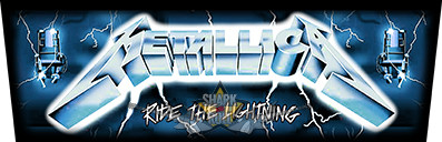 METALLICA - RIDE THE LIGHTING - Logo.  superstrip xtra hátfelvarró.   