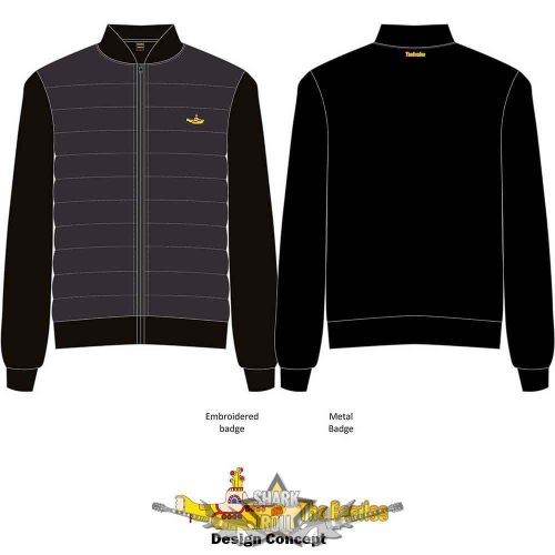 The Beatles - Unisex Quilted Jacket.  Yellow Submarine (Black).  Ritkaság !  tavaszi Jacket