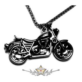 MOTOROS - BIKER  JVP.JE.   acél nyaklánc, medál