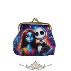   Karácsonyi Lidércnyomás  -- Jack Skellington és Sally Rajzfilm Mintával. 2.. pénztárca, apró pénz tartó