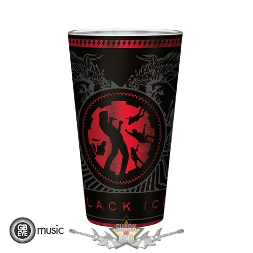 AC/DC - Large Glass - 400ml.  Black Ice  üvegpohár, söröspohár