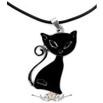 BLACK CAT - Fekete macska..  JVP.   nyaklánc, medál