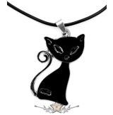 BLACK CAT - Fekete macska..  JVP.   nyaklánc, medál