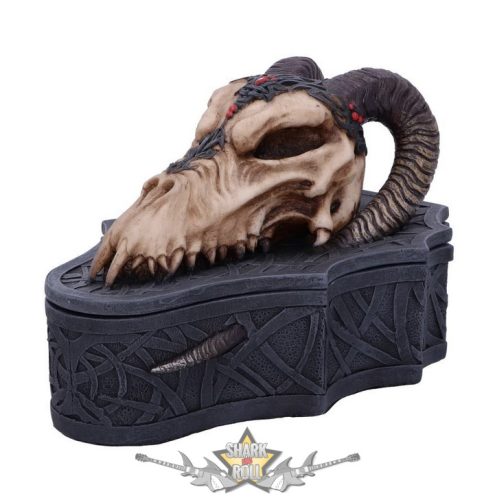 Dragon Skull Box (Monte Moore) 17.7cm. D5986W2.  ékszer, aprócikk  tartó