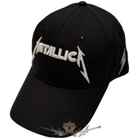   Metallica - Unisex Baseball Cap.  Text & M Logos (Black)   Prémium baseball sapka