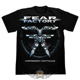 FEAR FACTORY - AGRESSION CONTINUM.   férfi zenekaros póló FEAR FACTORY - AGRESSION CONTINUM.   férfi zenekaros póló