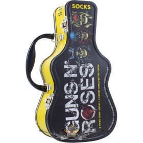   Guns N Roses - Unisex Sock Guitar Tin.  Logos (Multicolour) (UK Size 6.5 - 11)  Fémdobozos Limitált zokni szett