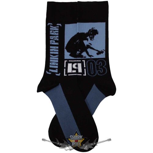Linkin Park - Unisex Ankle Socks.  Crouching (Black) (UK Size 7 - 11)    boka  zokni