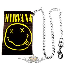 NIRVANA - SMILEY.  pénztárca lánccal