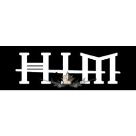 HIM  -  Heart Logo.  10 x 5.  felvarró