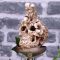 Rococo Design Carved Skull Figurine Ornament. U5273s0.  koponya figura