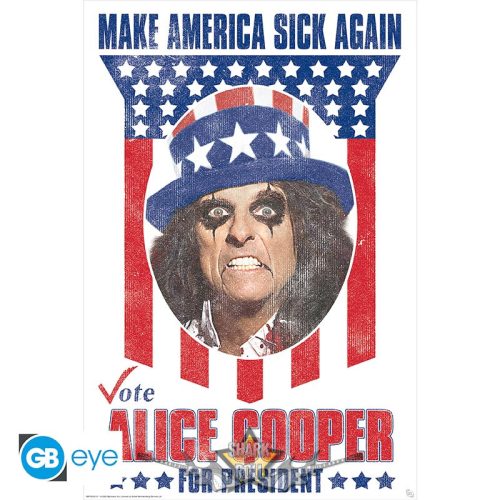 ALICE COOPER - Poster Maxi 91.5x61 - Cooper for President.  GBYDCO310.   plakát, poszter