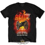   AC/DC - Unisex T-Shirt: FTATR 40th Flaming (Back Print)    férfi zenekaros póló