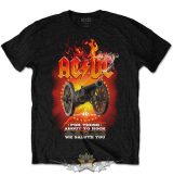   AC/DC - Unisex T-Shirt: FTATR 40th Flaming (Back Print)    férfi zenekaros póló