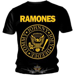 Ramones - Classic logo. Yellow.. S.ZF.  514.  zenekaros póló