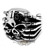 Koponya - 13. - skull ring.  Steinless Steel. gyűrű