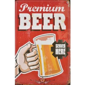 BEER - Premium Beer  20X30.cm. fém tábla kép