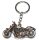 Motoros - Biker 2.  Kulcstartó, forgó kerekekkel. Bronz szin.  Medál,. fém kulcstartó