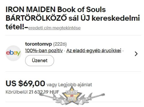 IRON MAIDEN - Book of Souls BAR TOWEL scarf. RITKASÁG !