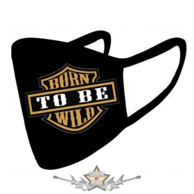   BORN TO BE WLDE - Textil pamut kétfalas maszk.   maszk, védőmaszk, kendő.