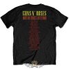 Guns N Roses - Unisex T-Shirt.  Pistols & Roses (Black) (Back Print)   férfi zenekaros póló