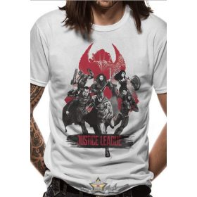   JUSTICE LEAGUE MOVIE -  FIGHT.  T-Shirt WHITE.  filmes  póló