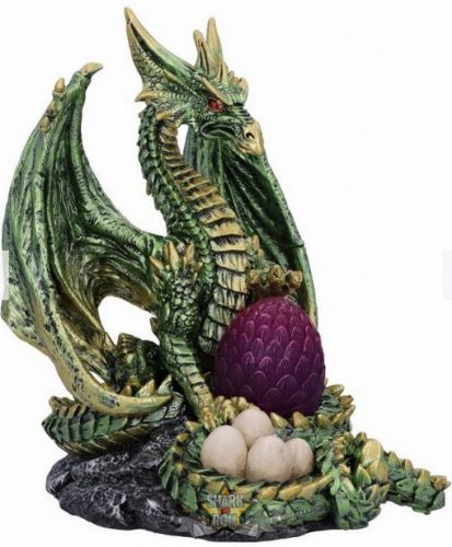 Fényhordozó Fém Sárkány Figura - Light Bearer Metallic Dragon Figurine 19.5cm. U6289X3..  sárkány dísztárgy