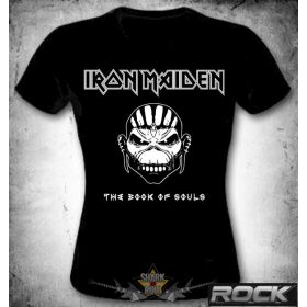   IRON MAIDEN - BOOK OF SOULS. WHITE LOGO  MT.123.  női póló