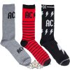 AC/DC - Unisex Sock Guitar Tin. Logos (Multicolour) (UK Size 6.5 - 11)  Fémdobozos Limitált zokni szett