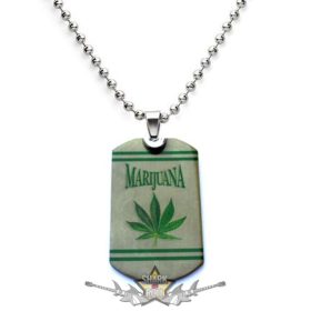 Dog Tag Design - MARIJUANA. fém  medál, dog tag.