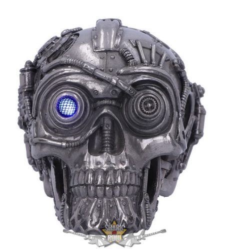 STEAMPUNK - Cybertron Silver Skull 16.5cm. D5998W2.   koponya figura