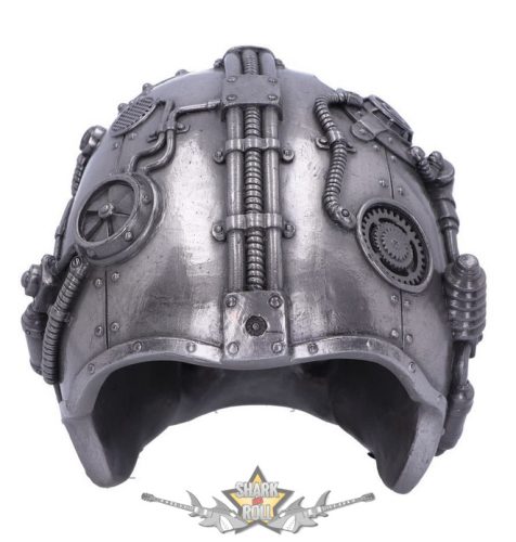 STEAMPUNK - Cybertron Silver Skull 16.5cm. D5998W2.   koponya figura