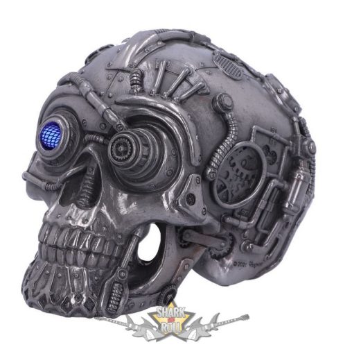 STEAMPUNK - Cybertron Silver Skull 16.5cm. D5998W2.   koponya figura