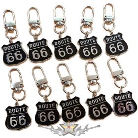   Route 66 - Mother road.  fém kulcstartó.  Festett Kulcstartó Cinkötvözet. 