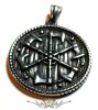 Viking pajzs - rajta keresztezett fegyverekkel. .Stainless Steel.  JEG.  nyaklánc, medál