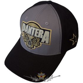   Pantera - Unisex Mesh Back Cap.  Skull (Black & Charcoal Grey) (Side Print) (2-Tone)   baseball sapka