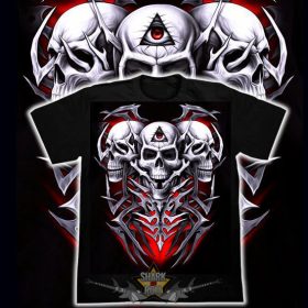 3 TRIBAL SKULLS.  FG.223. import fantasy póló 3 TRIBAL SKULLS.  FG.223. import fantasy póló